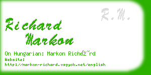 richard markon business card